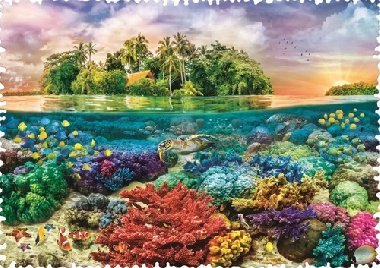 Crazy Shapes puzzle Tropický ostrov 600 dílků - neuveden