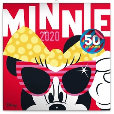 Kalend poznmkov 2020 - Minnie, s 50 samolepkami, 30  30 cm - Presco