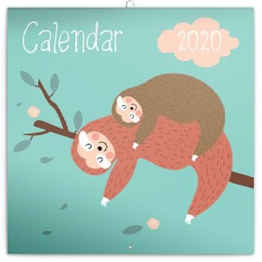 Kalend poznmkov 2020 - astn lenochodi, 30  30 cm - Presco