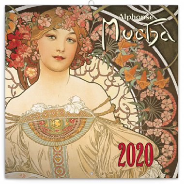 Kalend poznmkov 2020 - Alphonse Mucha mini, 18  18 cm - Presco