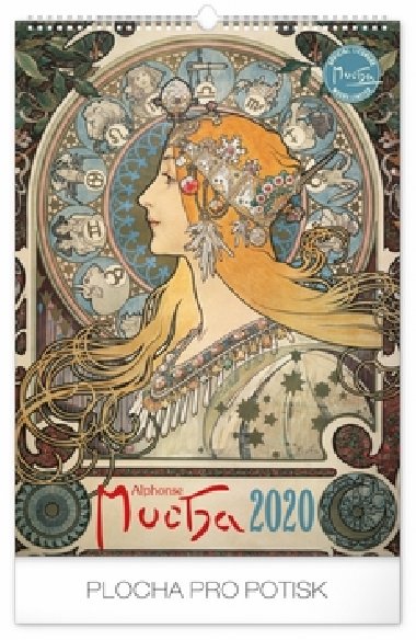 Kalend nstnn 2020 - Alfons Mucha, 33  46 cm - Alfons Mucha