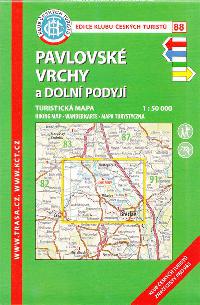 Pavlovsk vrchy a Doln Podyj - mapa KT 1:50 000 slo 88 - 7. vydn 2018 - Klub eskch Turist