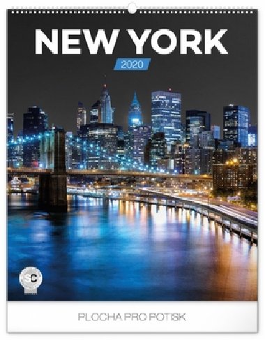 Kalend nstnn 2020 - New York, 48  56 cm - Presco