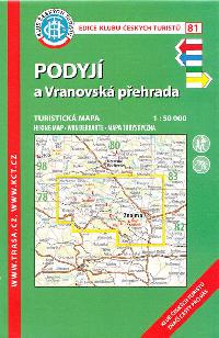 Podyj a Vranovsk pehrada - mapa KT 1:50 000 slo 81 - 8. vydn 2017 - Klub eskch Turist