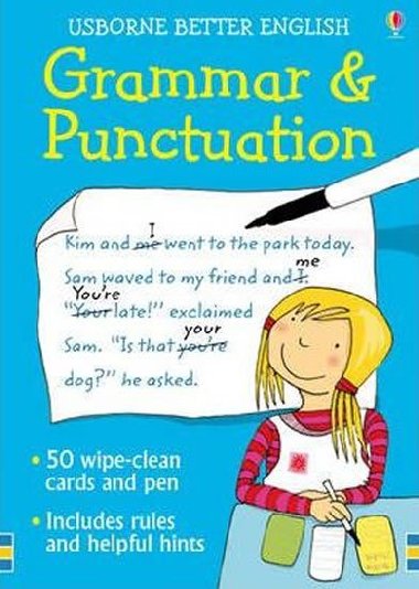 Grammar and Punctuation: 50 wipe-clean cards and pen - Taplin Sam