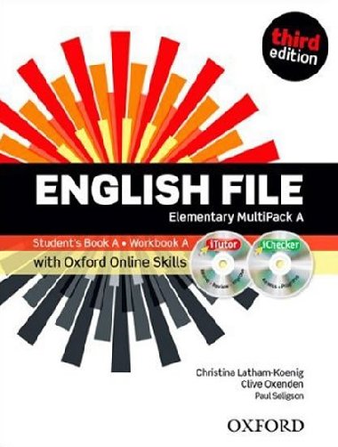 English File Third Edition Elementary Multipack A with Oxford Online Skills - Latham-Koenig Christina; Oxenden Clive