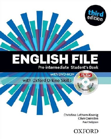 English File 3rd edition Pre-Intermediate Students book with Oxford Online Skills (without iTutor CD-ROM) - Latham-Koenig Christina; Oxenden Clive