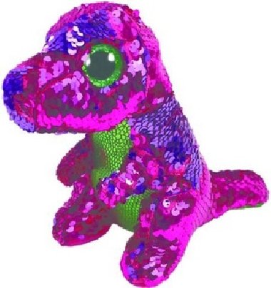 Beanie Boos Flippables Stompy Pink green dinosaur - 