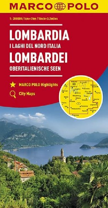 Itálie č.2 - Lombardie mapa 1:200T - neuveden