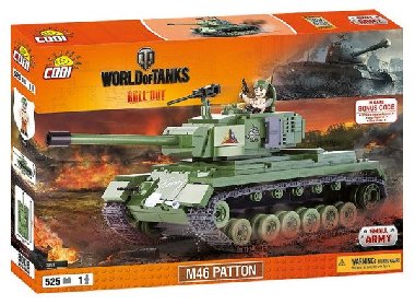 Stavebnice COBI 3008 WORLD of TANKS Tank M46 Patton/525 kostek+1 figurka - neuveden