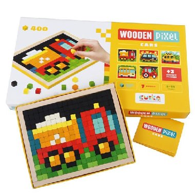 Wooden Pixel: Auta: dřevěná mozaika 400 kostiček a 7 předloh - neuveden