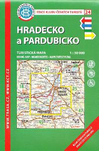 Hradecko a Pardubicko - mapa KT 1:50 000 slo 24 - 5. vydn 2018 - Klub eskch Turist