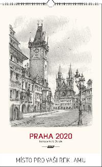 Praha grafika mini nstnn kalend 2020 - Karel Stola