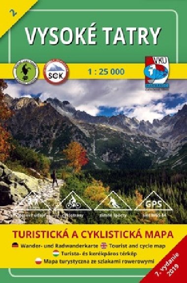 Vysok Tatry mapa VK 1:25 000 slo 2 - VK Harmanec