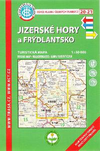 Jizerské hory a Frýdlantsko - mapa KČT 1:50 000 číslo 20-21 - 8. vydání 2018 - Klub Českých Turistů