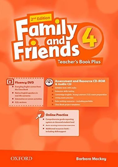Family and Friends 4 2nd Edition Teachers Book Plus with Multi-ROM - MacKay Barbara