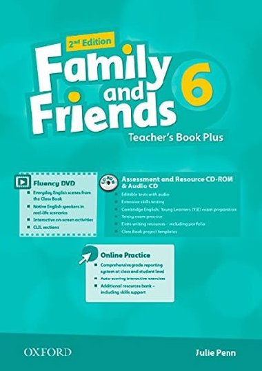 Family and Friends 6 2nd Edition Teachers Book Plus with Multi-ROM - Penn Julie