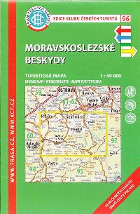 Moravskoslezsk Beskydy - mapa KT 1:50 000 slo 96 - 8. vydn 2019 - Klub eskch Turist