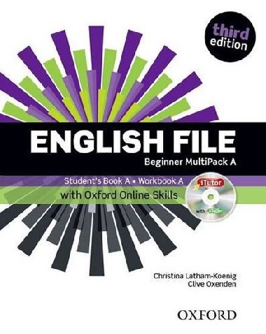 English File Third Edition Beginner Multipack A with iTutor DVD-ROM and Oxford Online Skills - Latham-Koenig Christina; Oxenden Clive