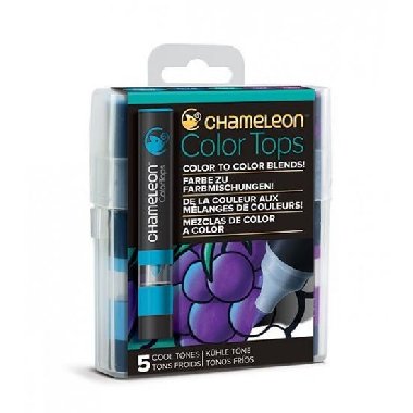 Set Chameleon Color Tops, 5ks - studen tny - neuveden