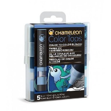 Set Chameleon Color Tops, 5ks - modr tny - neuveden