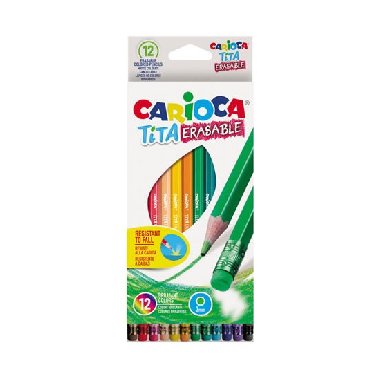 CARIOCA TITA gumovateln pastelky nelmav 12 ks - Carioca