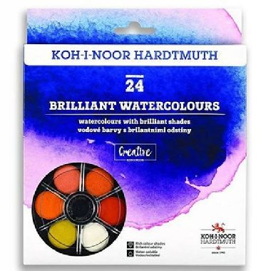Koh-i-noor brilantní vodové barvy kulaté 24 barev - neuveden