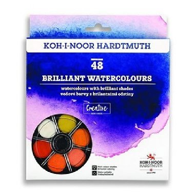 Koh-i-noor brilantní vodové barvy kulaté 48 barev - neuveden