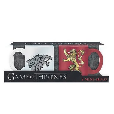 Hrnečky Game of Thrones 110ml set 2ks Stark & Lannister - neuveden