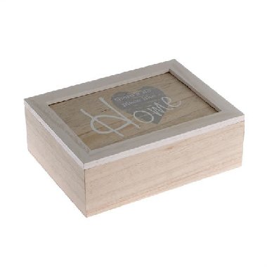 Dřevěná krabička na čaj se 6 přihrádkami - neuveden