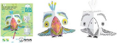 3D Papouek k vymalovn - 