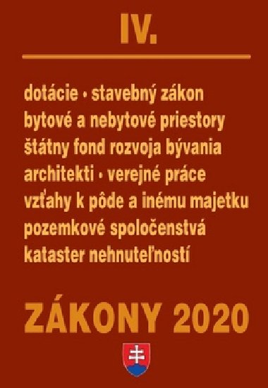 Zkony 2020 IV. - 