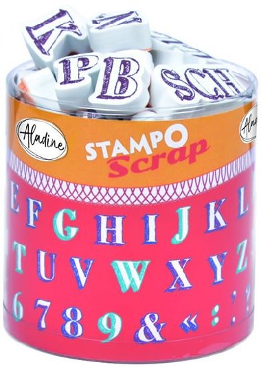 Razítka StampoScrap - abeceda a číslice 54 ks - neuveden