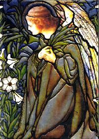 Notebook Tiffany Angel Stained Glass Window - Flame Tree