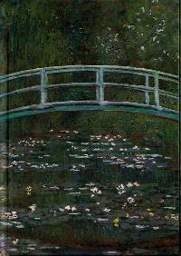 Notebook Claude Monet Bridge over a Pond of Water Lilies - Flame Tree
