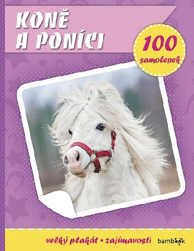 Koně a poníci - Plakát a 100 samolepek - Bambook