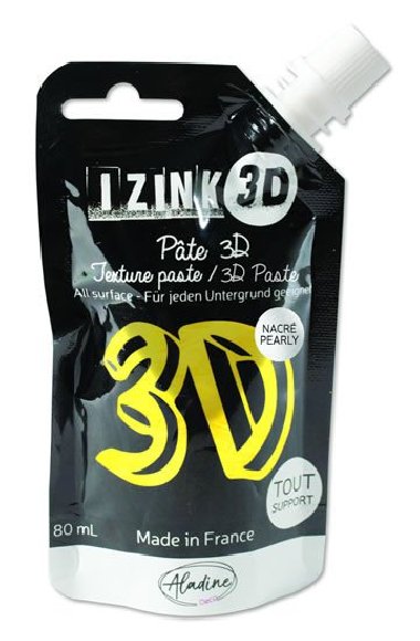IZINK 3D reliéfní pasta 80 ml/citronela, perleťová žlutá - neuveden