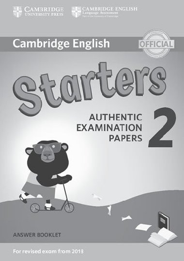 Cambridge English Young Learners 2 for Revised Exam from 2018 Starters Answer Booklet - neuveden