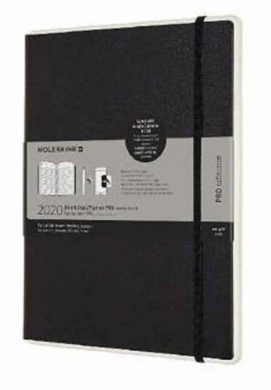 Moleskine: Smart plnovac zpisnk 2020 paper tablet PRO XL WV black - neuveden