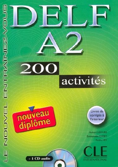 Delf A2 - 200 activits: Livre + corrigs + Audio CD - Lescure Richard