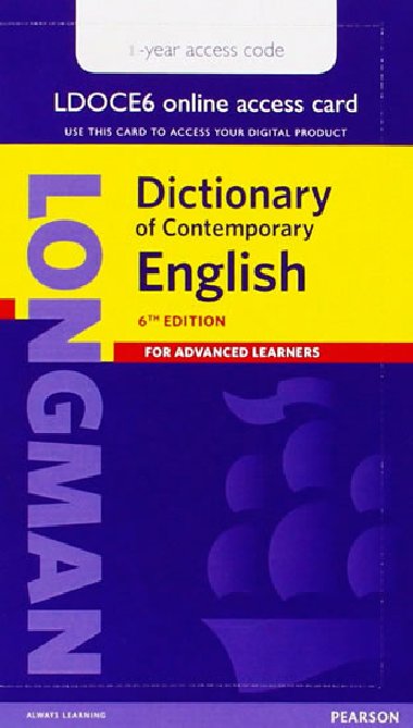 Longman Dictionary of Contemporary English - Online 1 year Single User - 6th edition - neuveden