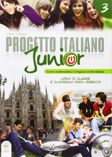 Progetto Italiano Junior 3 Libro di classe e Quaderno degli esercizi + CD Audio + DVD - Marin Telis