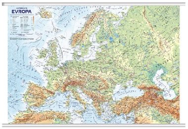 Evropa - nstnn obecn zempisn mapa 1 : 4 500 000 - Kartografie