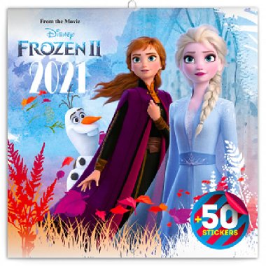 Kalend 2021 poznmkov: Frozen - Ledov krlovstv II, s 50 samolepkami, 30  30 cm - Presco
