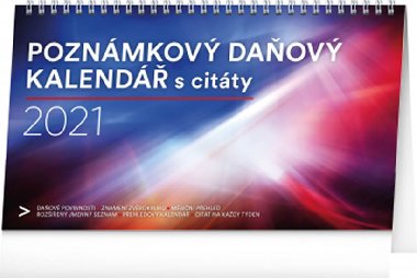 Kalend 2021 stoln: Poznmkov daov s citty, 25  14,5 cm - neuveden