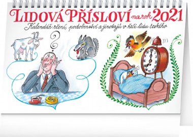 Kalend 2021 stoln: Lidov pslov - 23,1  14,5 cm - Kamila Skopov