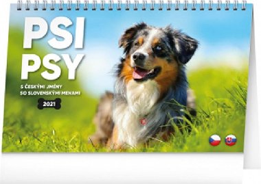 Kalend 2021 stoln: Psi - Psy CZ/SK, 23,1  14,5 cm - neuveden