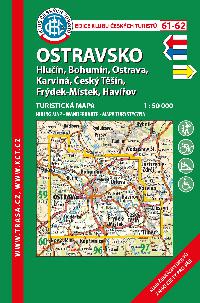 Ostravsko - mapa KT 1:50 000 slo 61-62 - 6. vydn 2019 - Klub eskch Turist