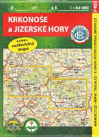 Krkonoše a Jizerské hory mapa 1:40 000 číslo P401 voděodolná - Klub Českých Turistů