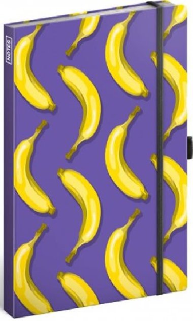 Notes - Banány, linkovaný, 13 × 21 cm - neuveden